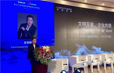 ▲王中磊出席首届新丝路对话总统论坛并行表主题演讲