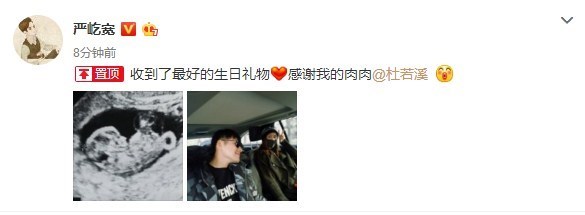 严屹宽生日发博爆杜若溪怀孕