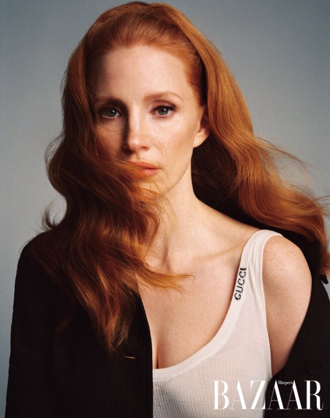 Harper’s BAZAAR 3月号封面之星 Jessica Chastain 时尚与力量的化身