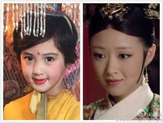 蒋欣晒童年旧照美翻 自恋称：感谢爸妈把我生得那麽美