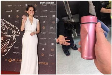 曾宝仪被遭到酒驾骑士撞伤，感谢保温瓶救了她