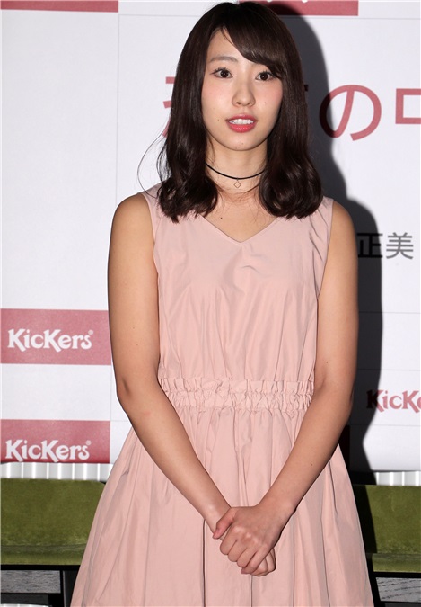 女子天团AKB48藤江丽奈和导演宫本正美来台 为电影「恐怖的中身」登台造势