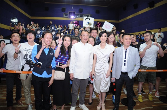 张家辉、佘诗曼、许绍雄为电影《使徒行者》宣传