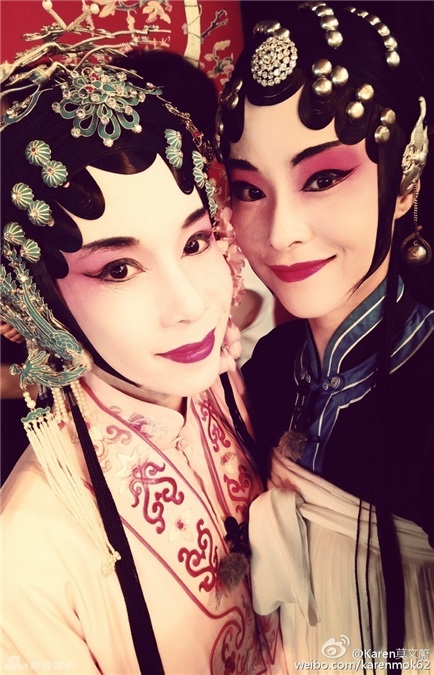 刘嘉玲蒋勤勤童蕾挑战戏曲扮相,你们能认出谁是谁吗?