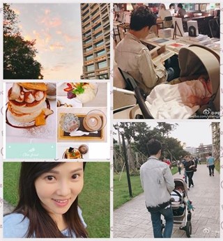 伊能静晒儿女有爱互动 哈利推米粒散步哥哥力max