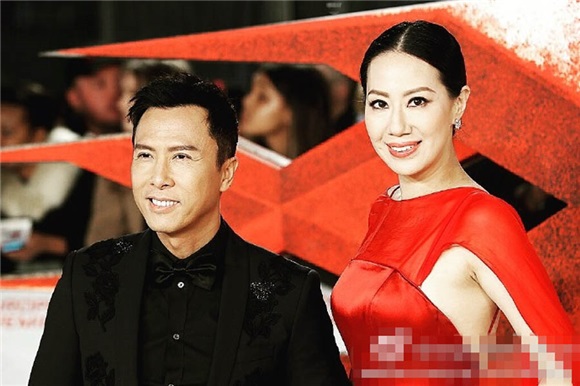 甄子丹携妻亮相极限特工首映 中国风潮爆伦敦