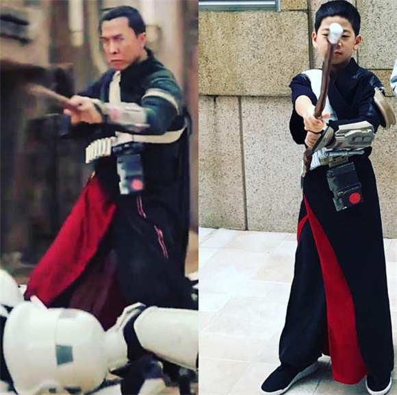 甄子丹儿女玩Cosplay 网友笑称合家欢乐版