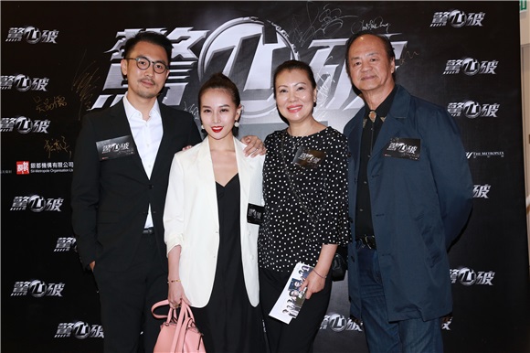 谢霆锋与刘青云以一明一暗造型现身新片《惊心破》首映