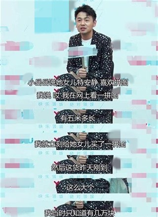 雷佳音送女儿拼图小岳岳问该回什麽礼 网友：清明上河图十字绣