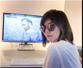 孙燕姿认真学画 领悟梵高的心灵