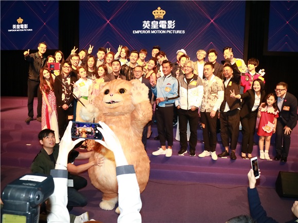 刘青云、古天乐、马丽、任达华等出席英皇电影节目巡礼
