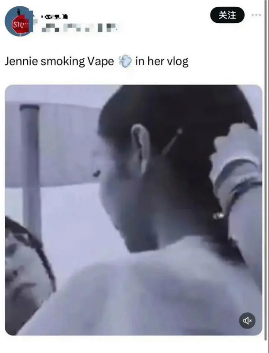人气偶像Jennie疑似在室内吸烟被吐槽 偶像行为引争议风暴