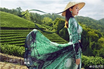 陈乔恩化身采茶姑娘 藏不住的灵性美