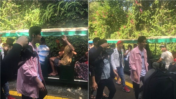 周杰伦在澳洲参加运动会 昆凌一手搭在老公肩上放闪