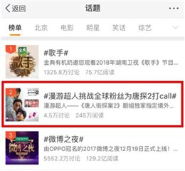 活动话题微博热门上榜