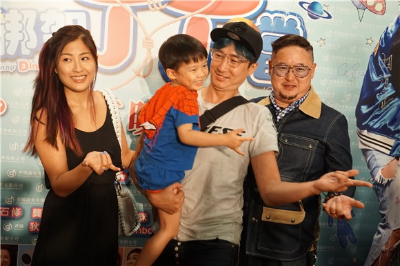 王菀之与方力申出席两人主演的电影《绑架丁丁当》首映礼