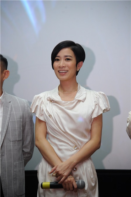 张家辉、佘诗曼、许绍雄为电影《使徒行者》宣传