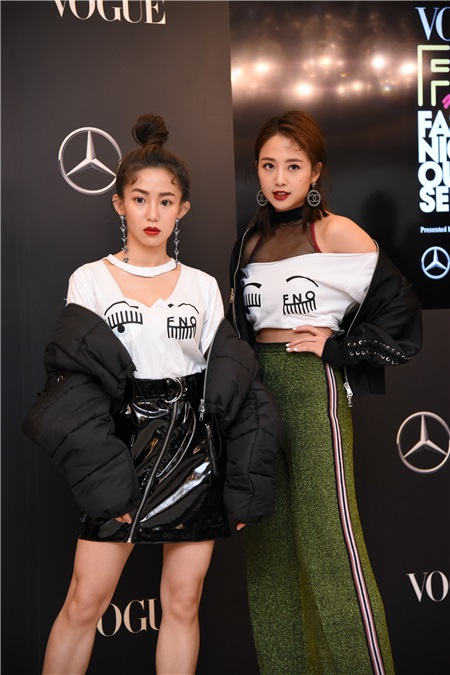 郭书瑶、吴映洁出席FNO全球购物夜起跑发布会