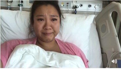 郑欣宜摔断腿怕影响自己的灵活性 忍不住哭了