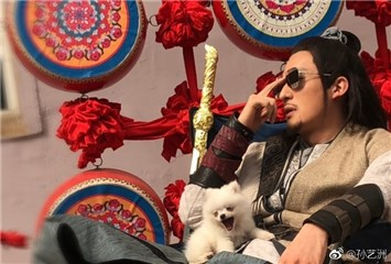 孙艺洲和小狗
