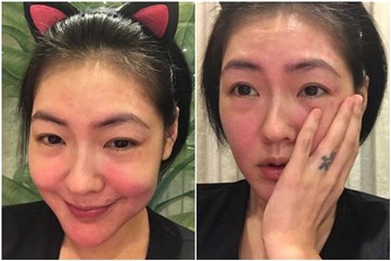 小S喝到满脸通红 老公一脸无奈望镜头