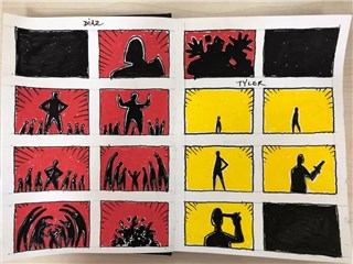 菲立普·德库弗列手绘的分镜图