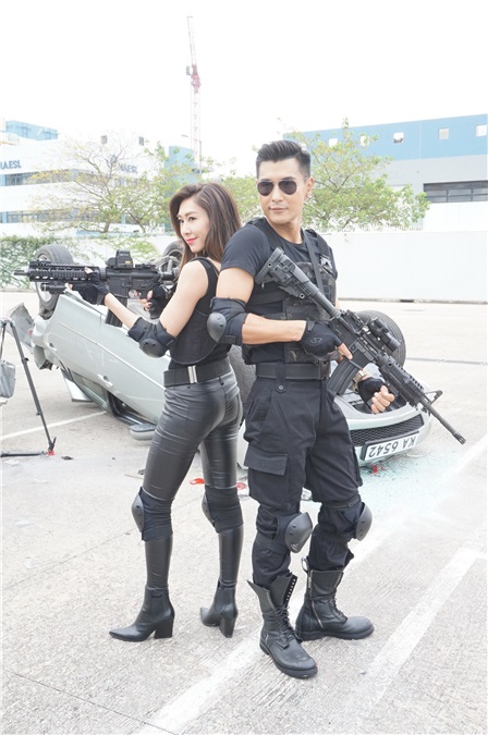 鲍起静、陈展鹏、胡定欣等拍摄TVB《同盟》外景