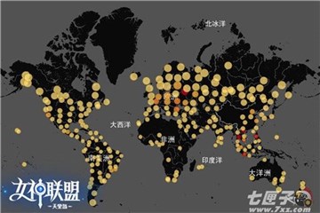 《天堂岛》海外玩家热点图