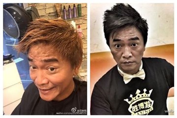 ▲宪哥染发前後比对图(图/翻摄自吴宗宪微博)