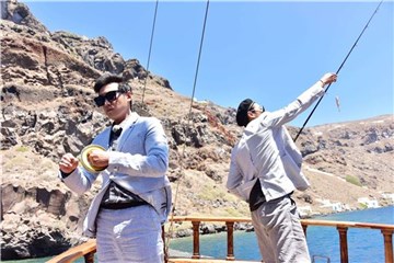 陆毅、金圣柱爱琴海钓鱼