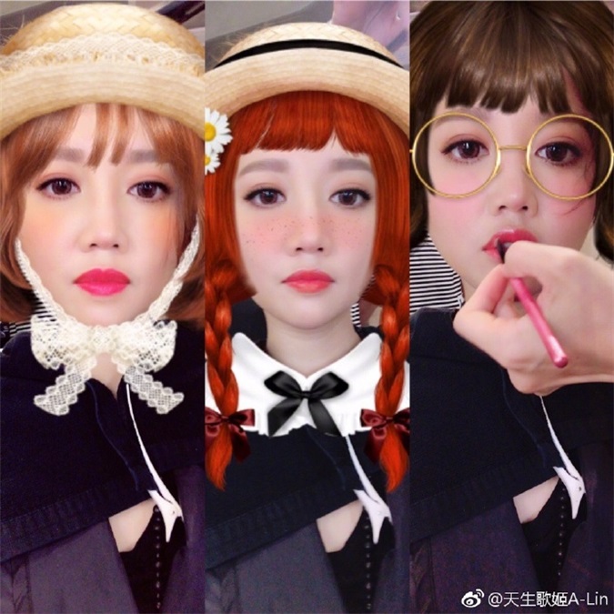 可爱照片三连发 性感A-Lin变身「哈里波lin