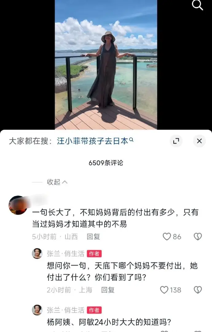 网友为大S发声感叹当妈不易 张兰回怼:孩子都是保姆带大的