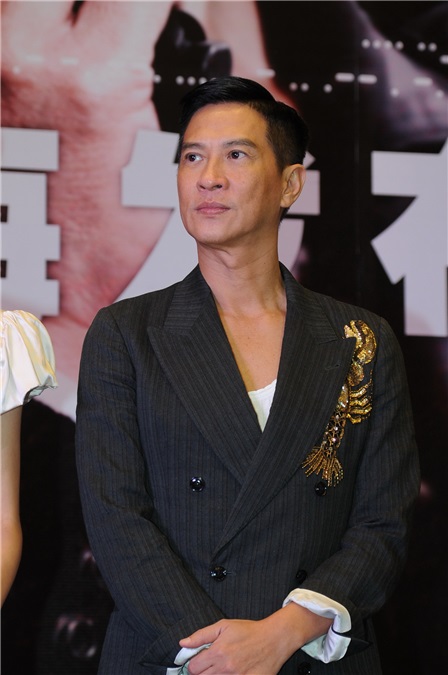 张家辉、佘诗曼、许绍雄为电影《使徒行者》宣传