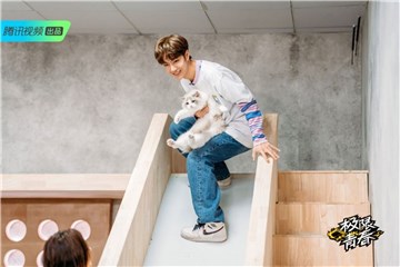 王一博抱猫咪搞怪